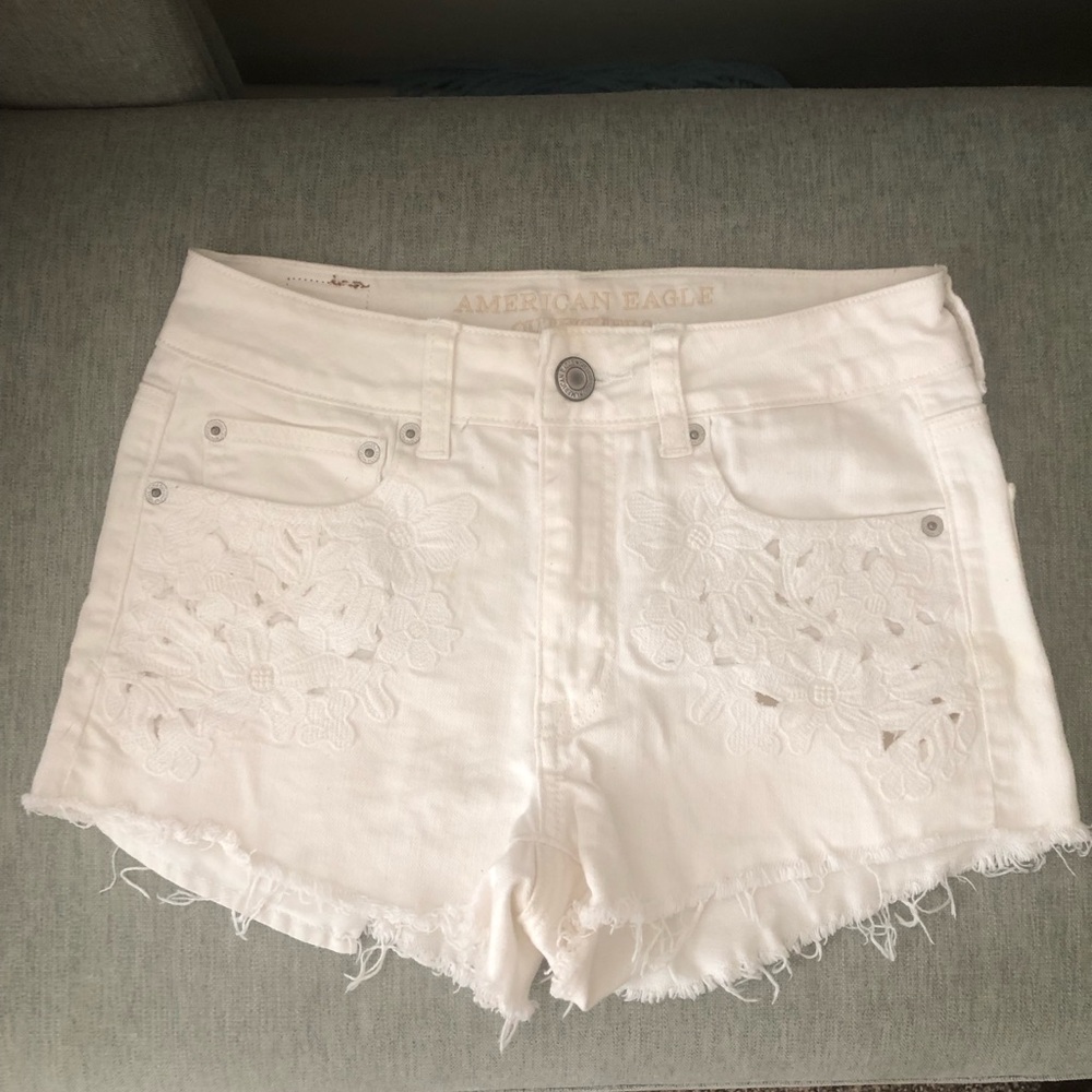 American Eagle Outfitters White Denim Shorts